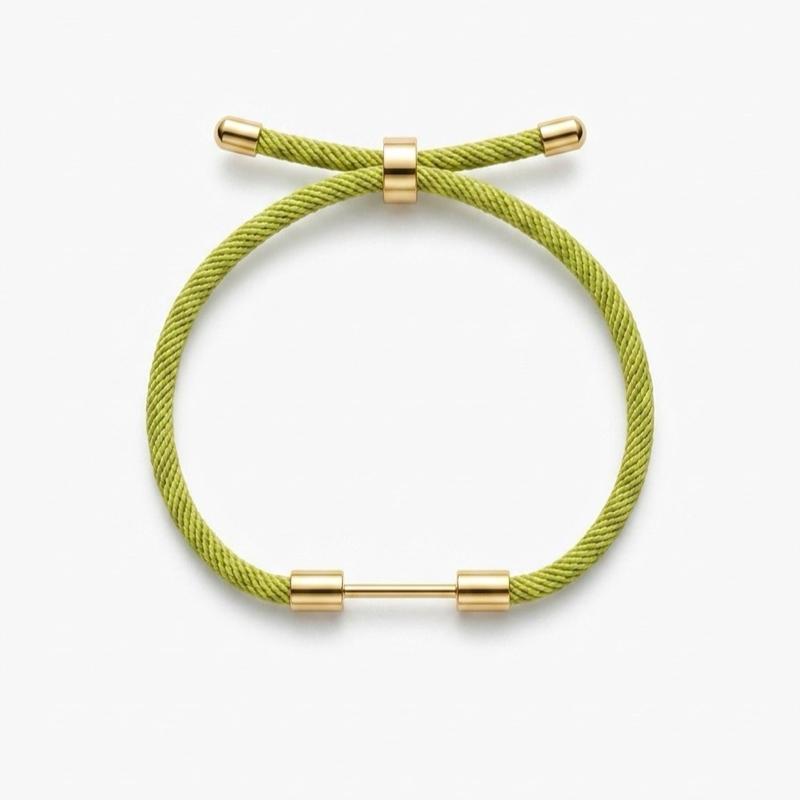 Bracciale Componibile in Corda e Acciaio fino a 4 Charms Ideale per Stile Unico senza Charms