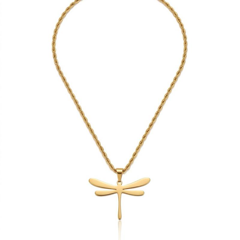 Collana Dragon Fly in Acciaio Inossidabile Eleganza Moderna Accessorio Versatile e Duraturo per Occasioni Casual e Formali