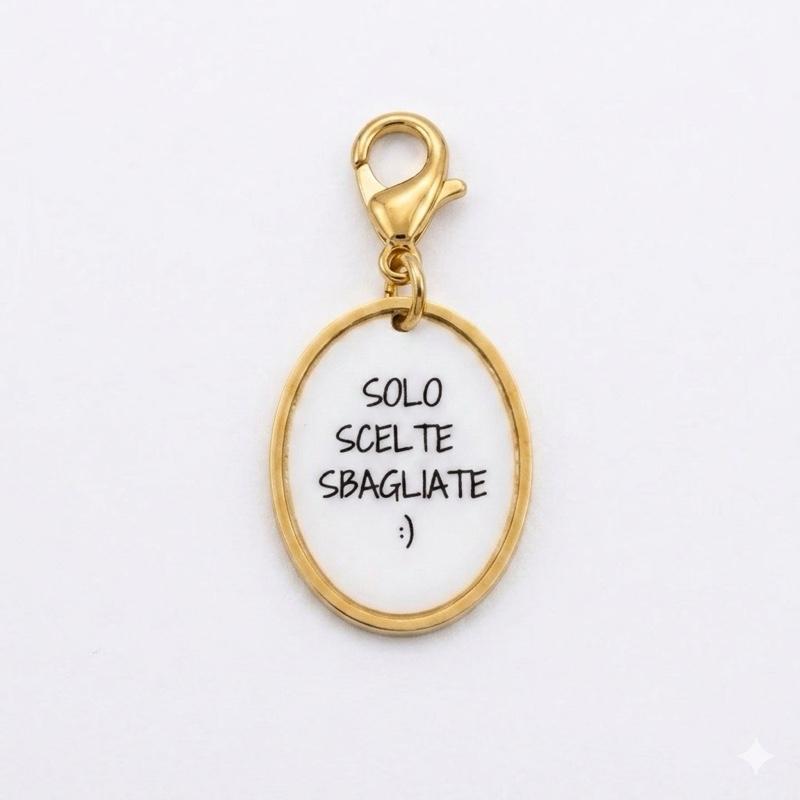 Charms con moschettone in acciaio inossidabile adatte ad ogni tipo di collana o bracciale