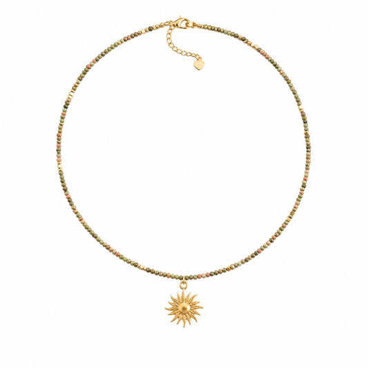 Collana Nerea in acciaio e perline