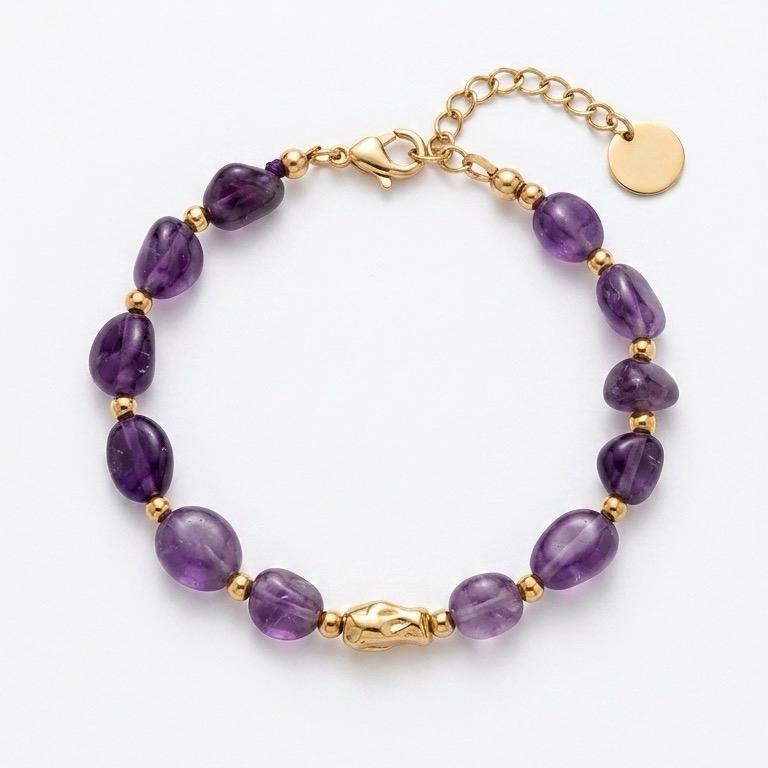 Bracciale Petra in pietre naturali e acciaio