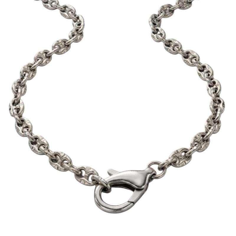 Collana Arianna in Acciaio Inossidabile con Chiusura Anteriore Versatile da Indossare da Sola con Charm Intercambiabili Oro Caldo e Argento Brillante
