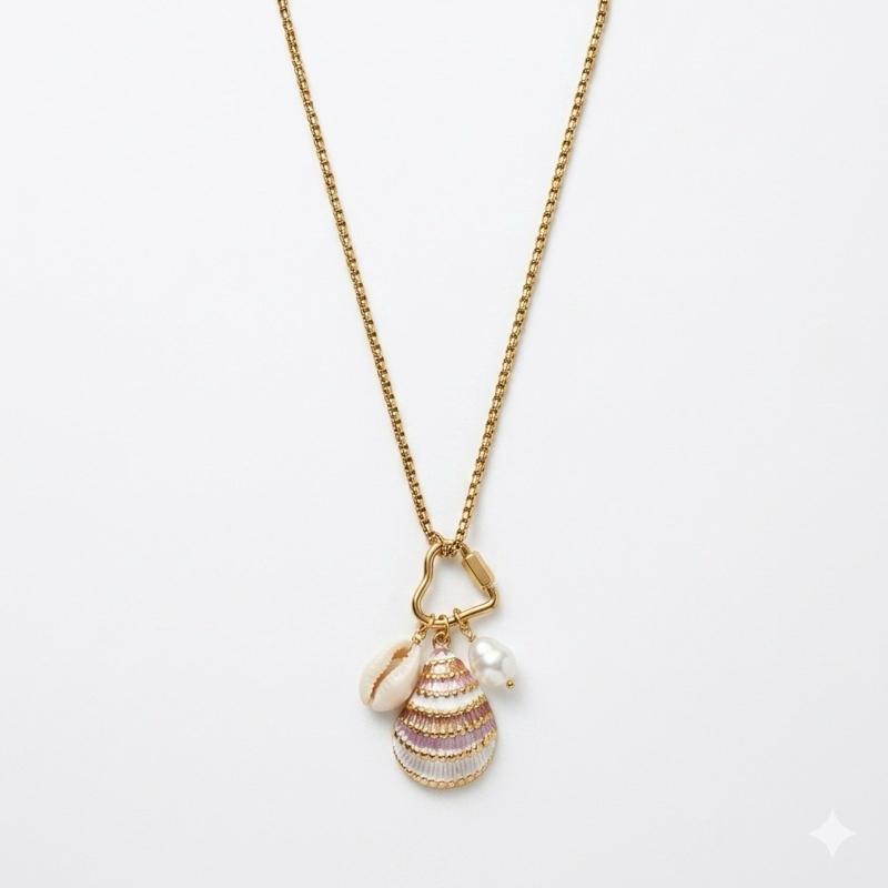Collana Clori in acciaio con charms gia inclusi per un look di tendenza