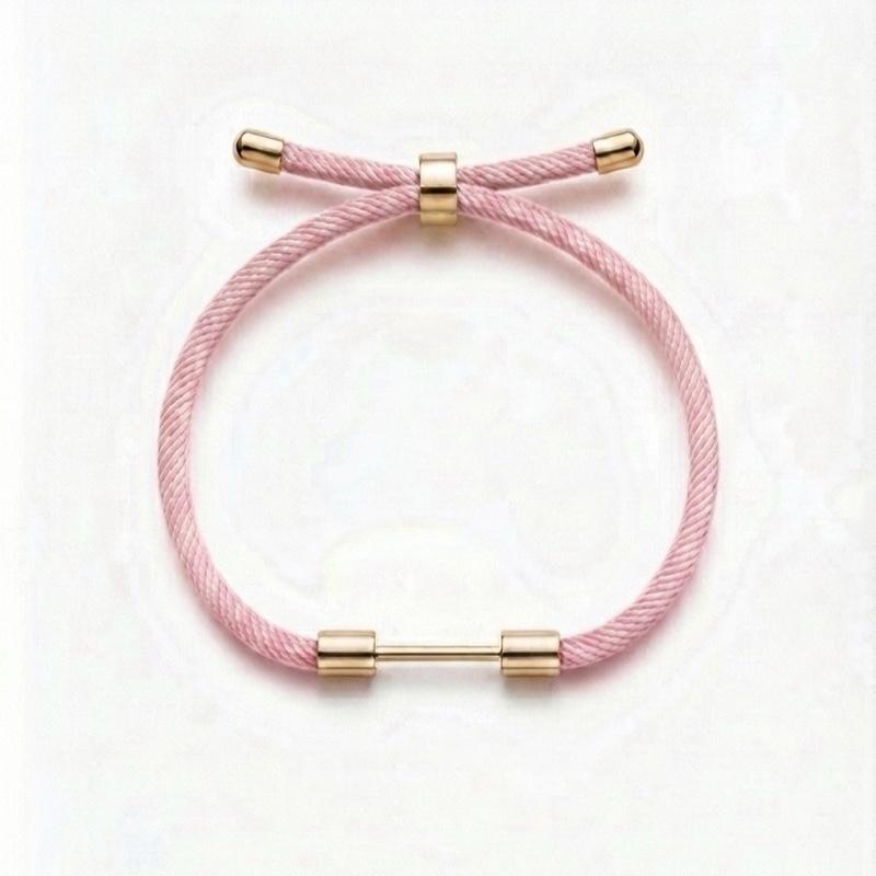 Bracciale Componibile in Corda e Acciaio fino a 4 Charms Ideale per Stile Unico senza Charms