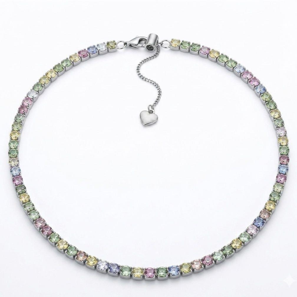 Girocollo Luce Acciaio e strass