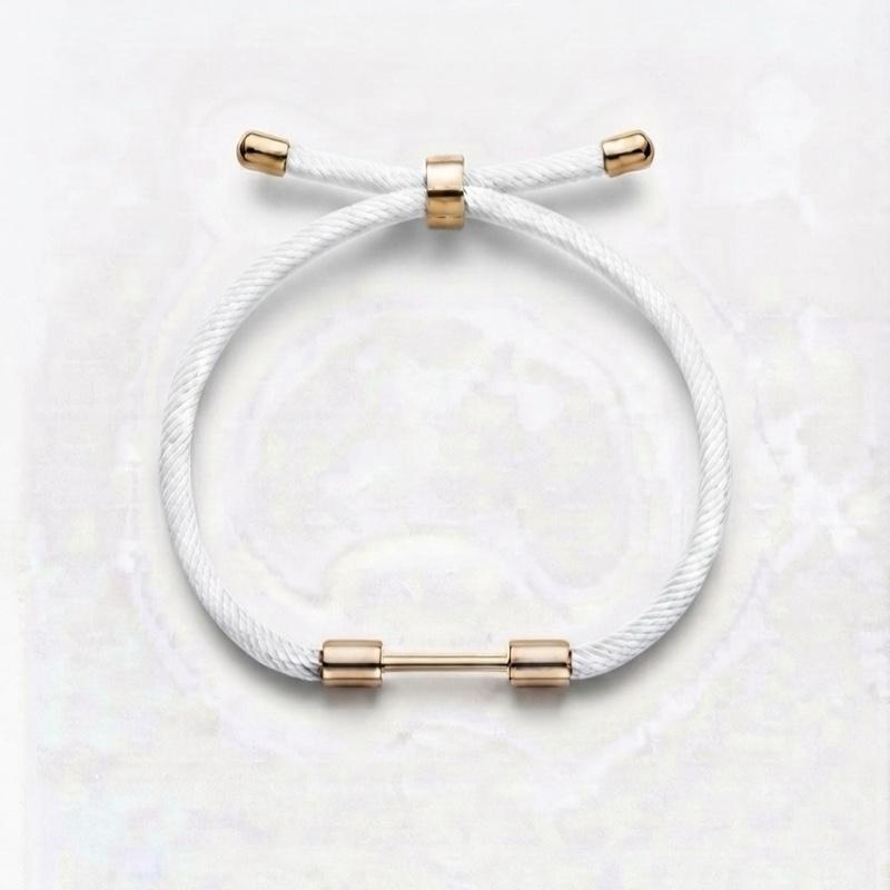 Bracciale Componibile in Corda e Acciaio fino a 4 Charms Ideale per Stile Unico senza Charms