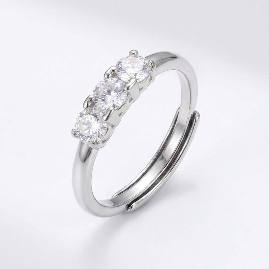 Anello Trilogy Regolabile Nadir – Disponibile in silver e gold