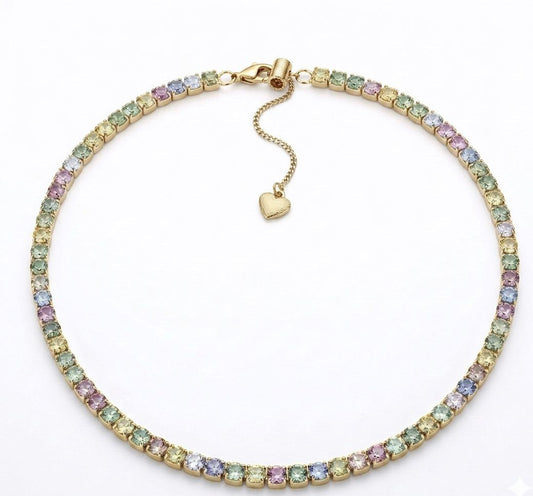 Girocollo Luce Acciaio e strass