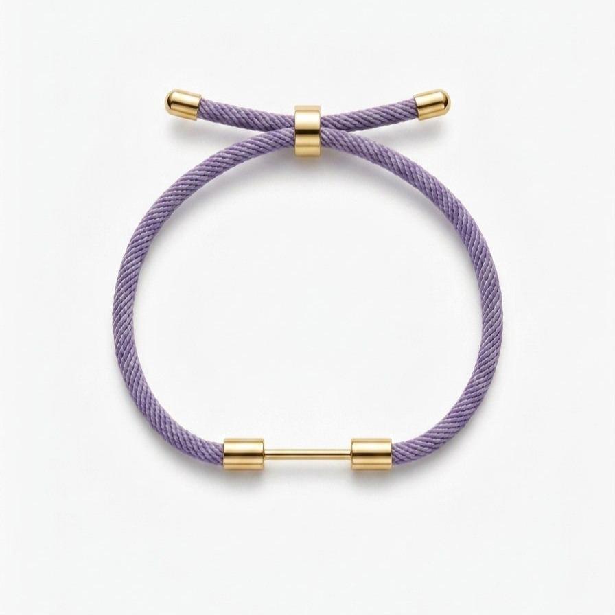 Bracciale Componibile in Corda e Acciaio fino a 4 Charms Ideale per Stile Unico senza Charms
