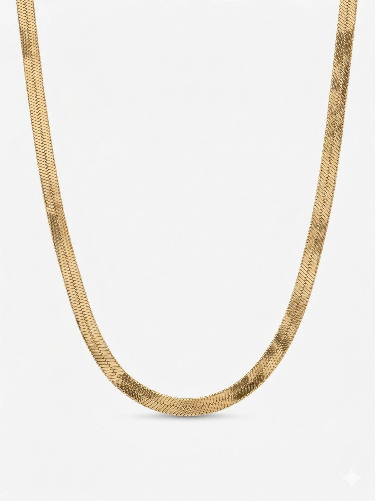 Collana Snake Acciaio Inox 316L Effetto Seta Minimalismo Moderno Gold e Silver Lucida a Specchio Ideale per Layering