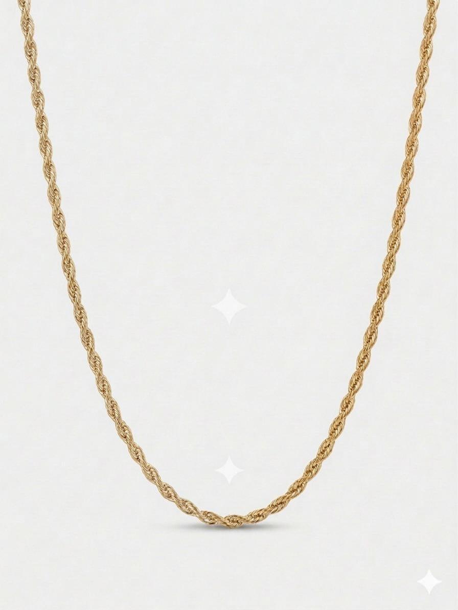 Girocollo Corda Slim Acciaio inossidabile con Chiusura Regolabile in Gold e Silver per Look Elegante e Versatile