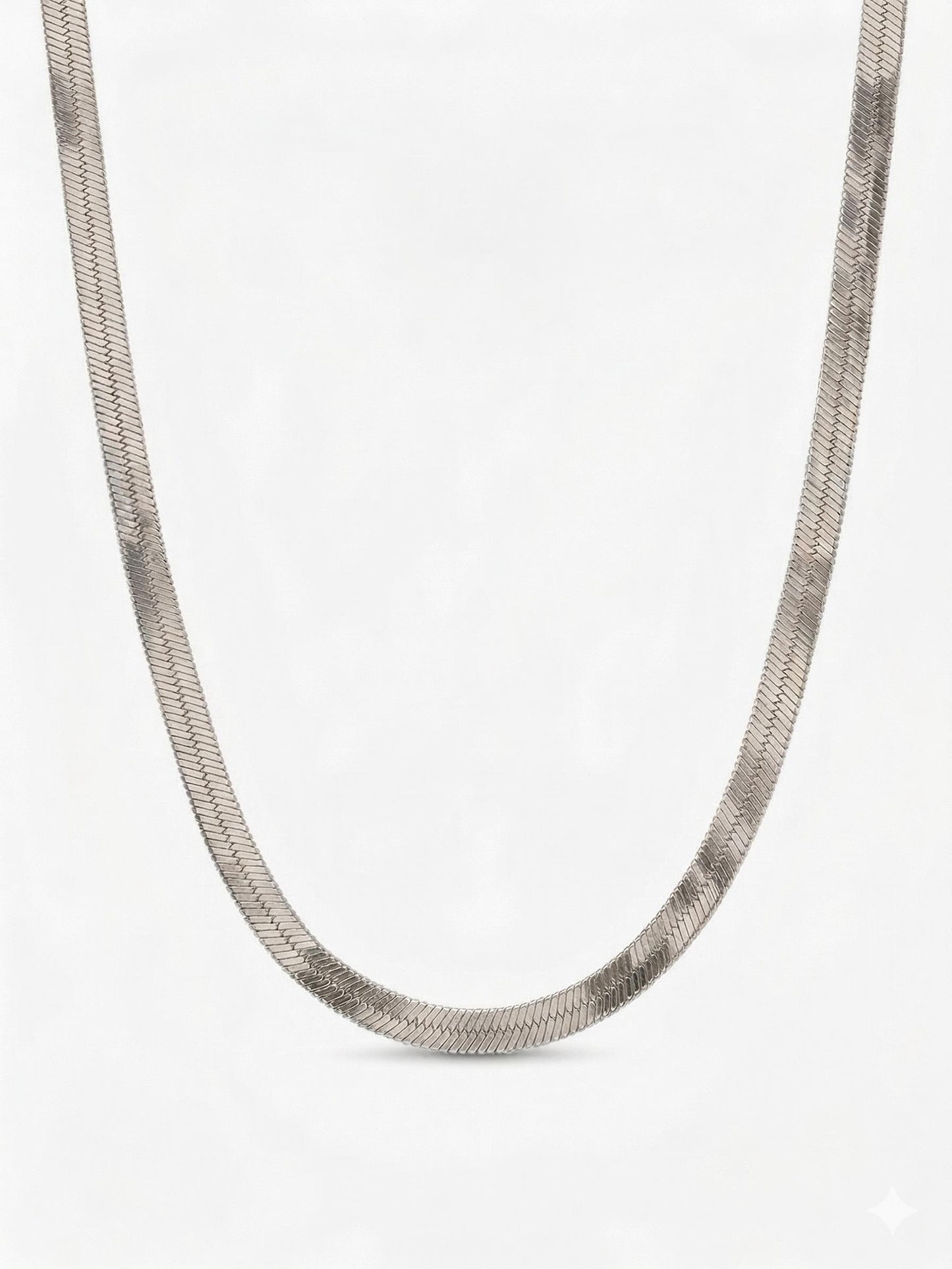 Collana Snake Acciaio Inox 316L Effetto Seta Minimalismo Moderno Gold e Silver Lucida a Specchio Ideale per Layering