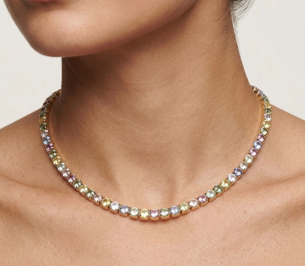 Girocollo Luce Acciaio e strass