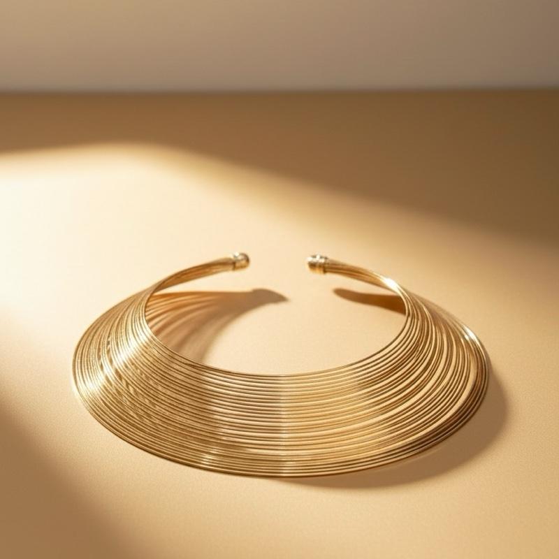 Choker Iside in Oro con Design Intrecciato per un Look Elegante e Moderno