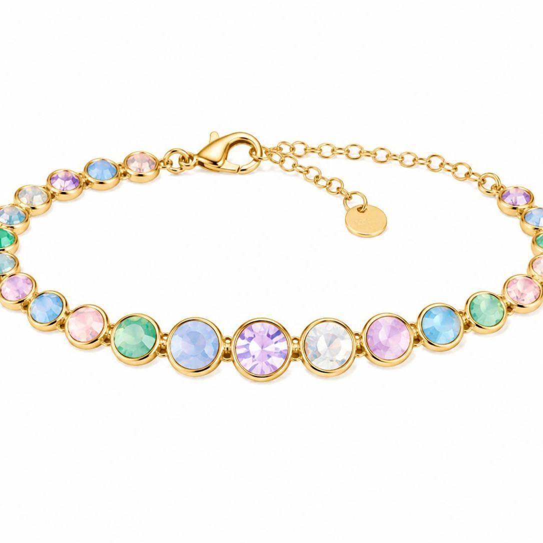 Bracciale Gemma Pastel in acciaio inossidabile e strass