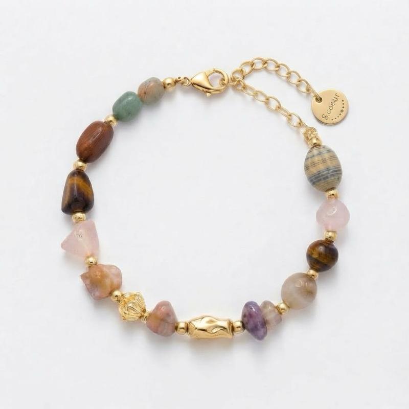 Bracciale Petra in pietre naturali e acciaio