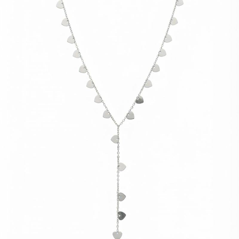 Collana Brillacuori in Acciaio con Cuori per un Look Elegante e Moderno