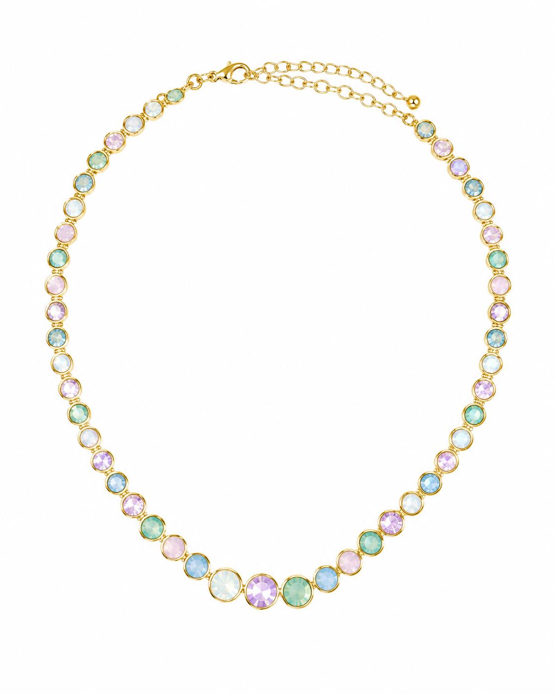 Collana Gemma Pastel in acciaio inossidabile e strass